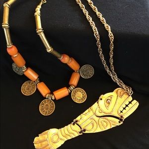 Aztec fun costume necklaces